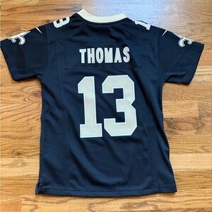 Saints Kids Black and White Football Jersey- Thomas #13